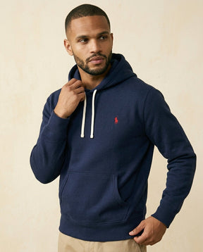 St. Martin Co RL Navy Fleece Pullover Hood — side view