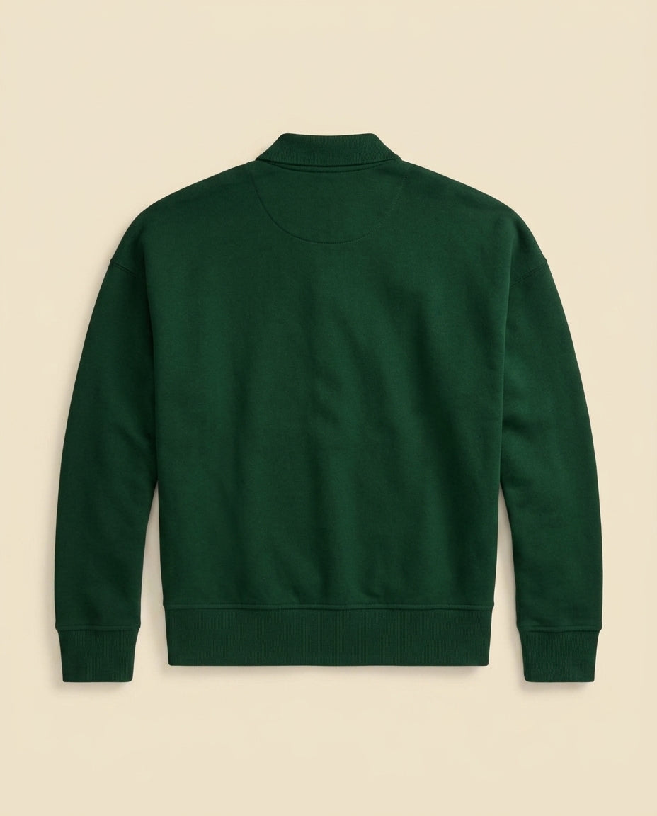 St. Martin Co RL Forest Polo Collar Fleece Sweatshirt — back view