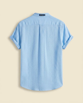 St. Martin Co RL Riviera Seersucker Short-Sleeve Shirt — back view