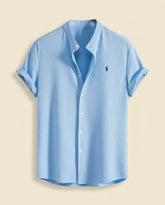 St. Martin Co RL Riviera Seersucker Short-Sleeve Shirt — front view