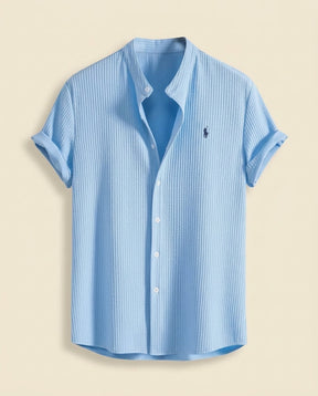St. Martin Co RL Riviera Seersucker Short-Sleeve Shirt — front view