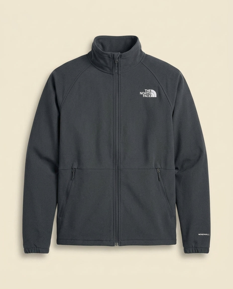 St. Martin Co TNF Charcoal Windwall Full-Zip Fleece — front view