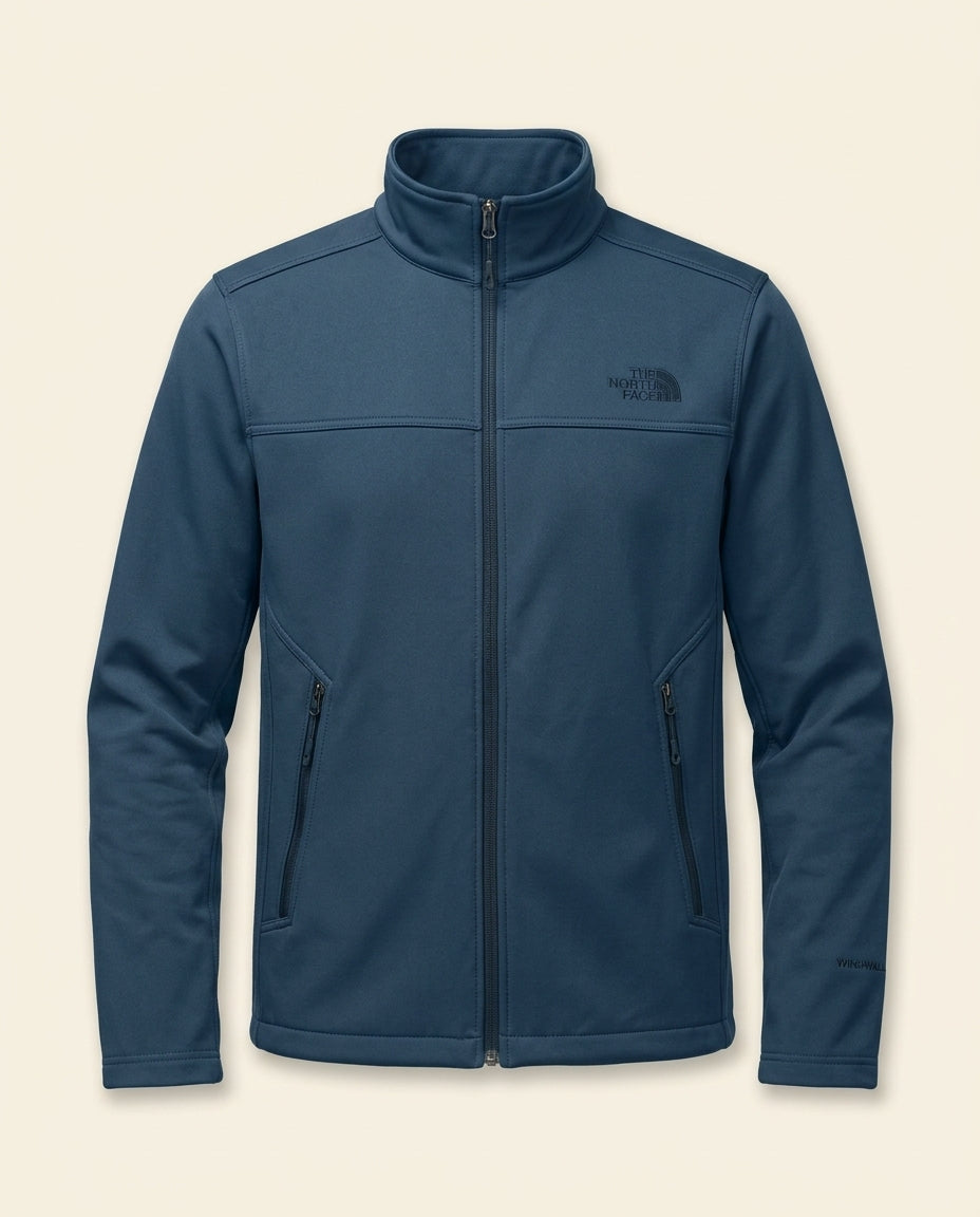St. Martin Co TNF Steel Blue Full-Zip Softshell — front view