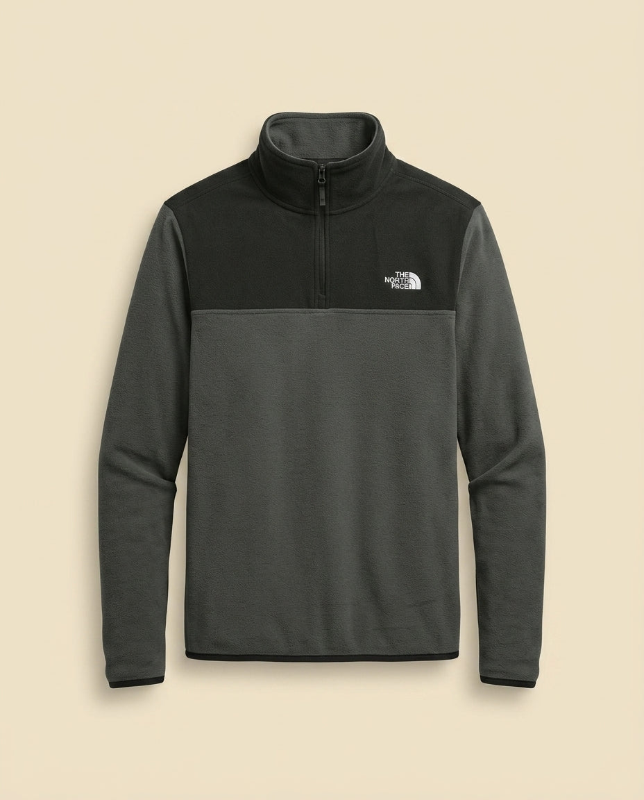 St. Martin Co TNF Slate Quarter-Zip Blocked Fleece — front view