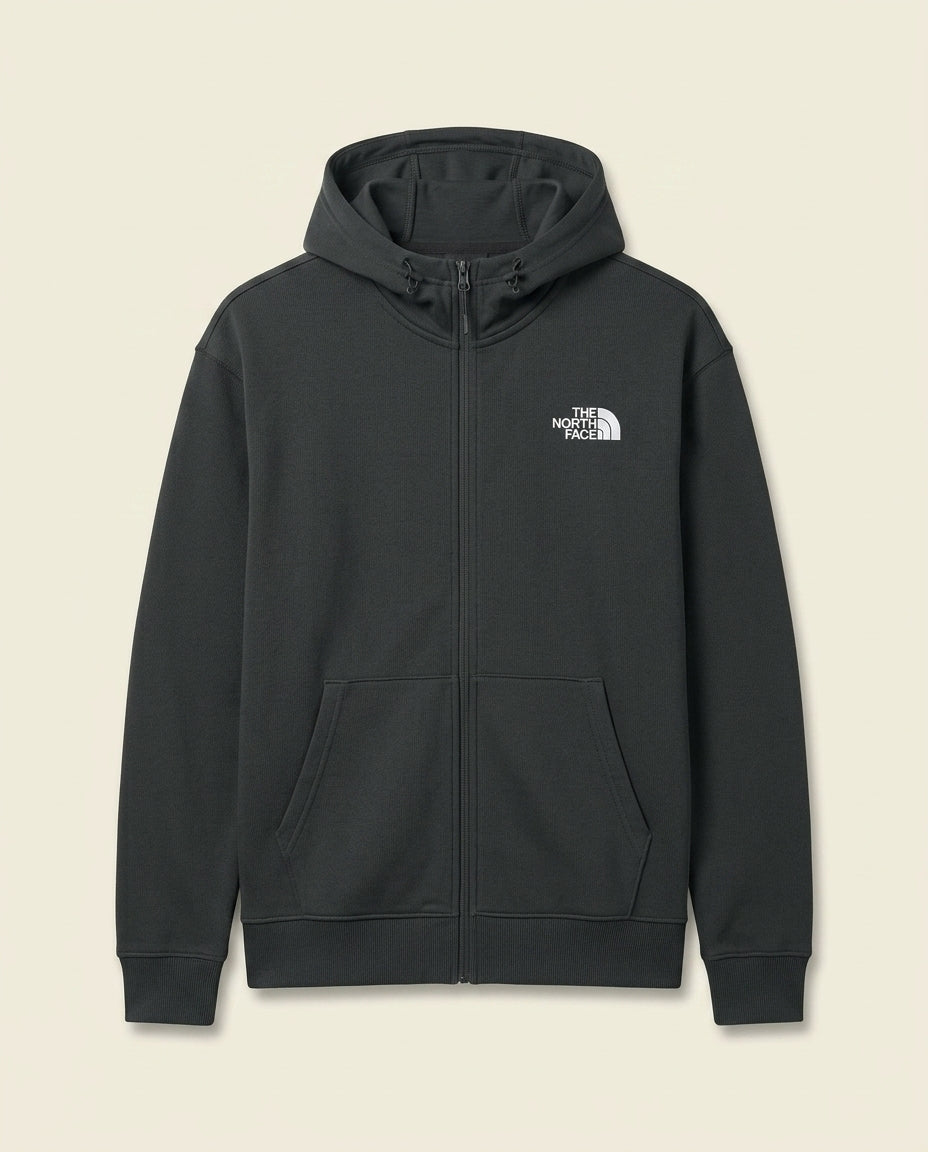 St. Martin Co TNF Dark Slate Full-Zip Hooded Fleece — front view