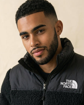 St. Martin Co TNF High-Pile Fleece Quilted Zip Jacket — detail view