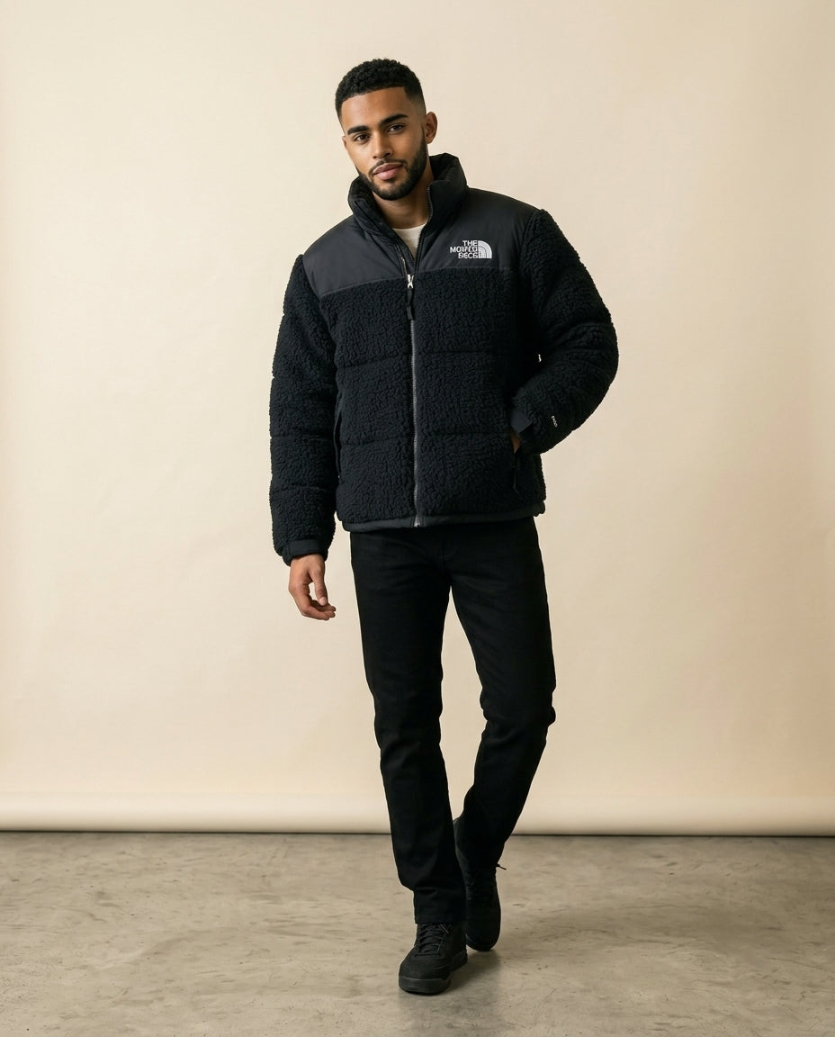 St. Martin Co TNF High-Pile Fleece Quilted Zip Jacket — side view