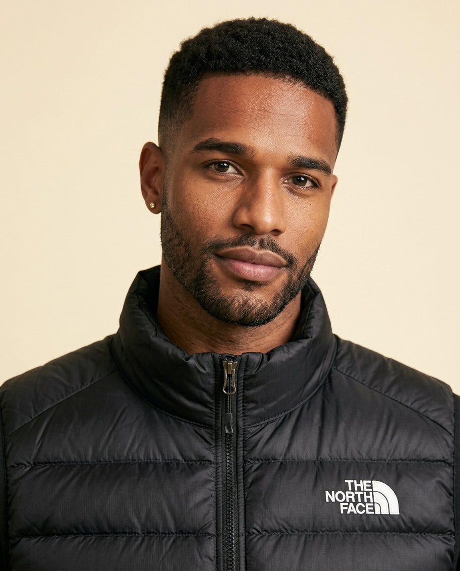 St. Martin Co TNF Quilted Down Gilet Three Colourways — detail view