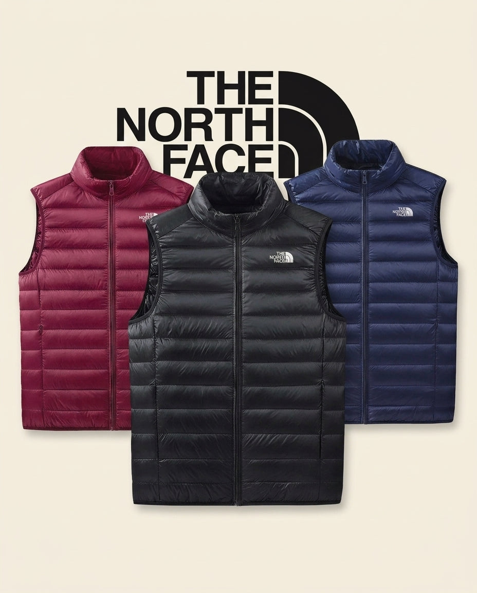 St. Martin Co TNF Quilted Down Gilet Three Colourways — front view