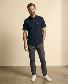 St. Martin Co LC Navy Oxford Button-Down Short Sleeve — side view