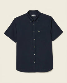 St. Martin Co LC Navy Oxford Button-Down Short Sleeve — front view