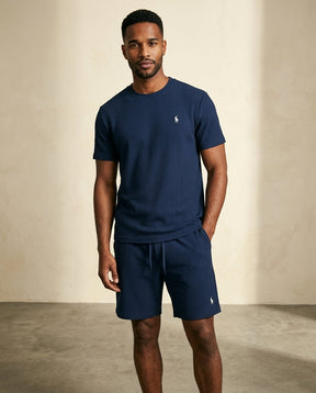 St. Martin Co RL Navy Waffle-Knit Lounge Set — side view