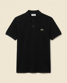 St. Martin Co LC Black Piqué Short-Sleeve Polo — front view