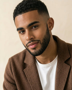 St. Martin Co Tobacco Wool Unstructured Notch Lapel Blazer — detail view