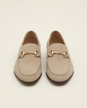 St. Martin Co Stone Suede Horsebit Slip-On Loafer — back view