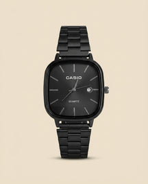 St. Martin Co CS Blackout Square Dial Steel Watch — front view
