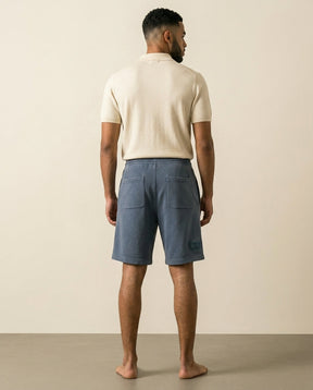 St. Martin Co LC Washed Fleece Drawstring Shorts Steel — detail view