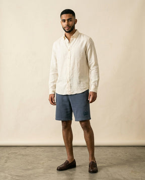 St. Martin Co LC Washed Fleece Drawstring Shorts Steel — side view