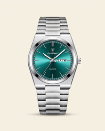 St. Martin Co PD Evergreen Sunburst Bracelet Watch — front view
