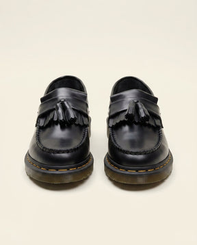 St. Martin Co Black Leather Kiltie Tassel Loafer — back view