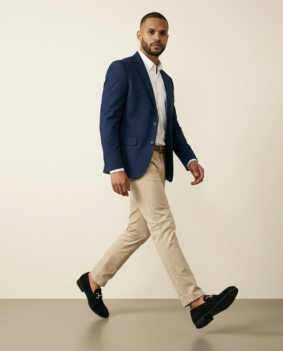 St. Martin Co Black Suede Horsebit Slip-On Loafer — detail view