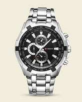 St. Martin Co CR Blackdial Tachymeter Steel Chronograph — front view
