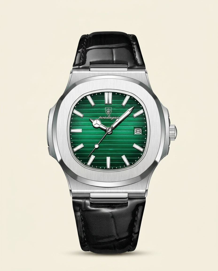 St. Martin Co PD Verdant Dial Steel Case Dress Watch — front view