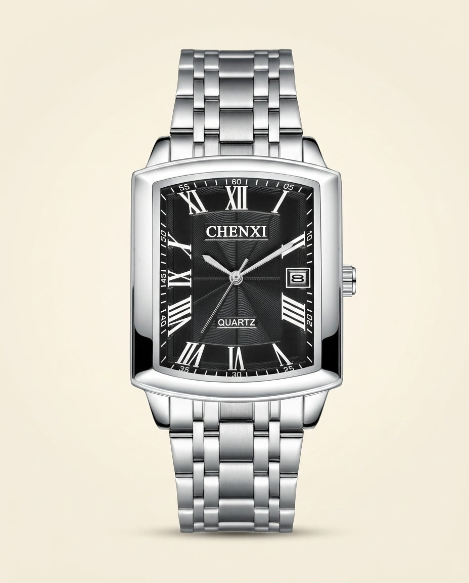 St. Martin Co CX Tonneau Dial Roman Bracelet Watch — front view