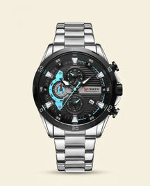 St. Martin Co CR Steel Dial Chronograph Bold Blue Accent — front view