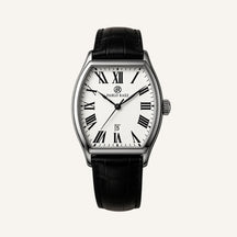 St. Martin Co Tonneau Case White Dial Dress Watch — front view