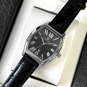 St. Martin Co Tonneau Case White Dial Dress Watch — back view