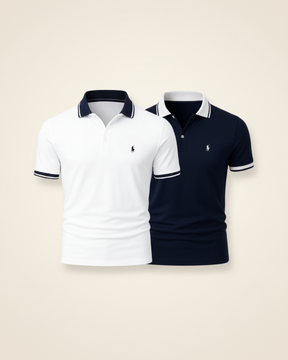 St. Martin Co RL Contrast Tipped Polo Twin Set — front view