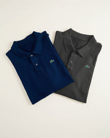 St. Martin Co LC Piqué Polo Twin Set Bordeaux & White — detail view