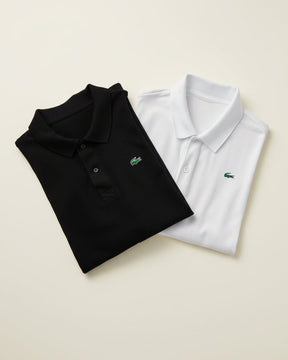 St. Martin Co LC Piqué Polo Twin Set Bordeaux & White — detail view