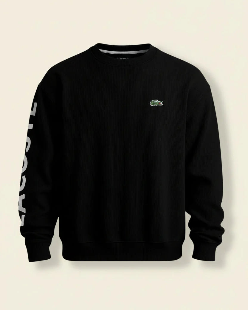 St. Martin Co LC Forest Crewneck Sleeve-Script Sweatshirt — lifestyle view