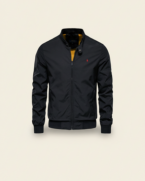 St. Martin Co RL Black Harrington Zip-Through Jacket — detail view