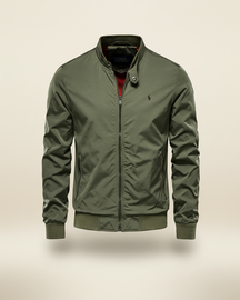 St. Martin Co RL Black Harrington Zip-Through Jacket — detail view