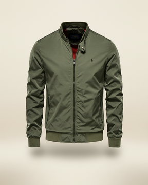St. Martin Co RL Black Harrington Zip-Through Jacket — detail view