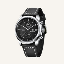 St. Martin Co Rose Gold Chronograph with Black Dial — detail view