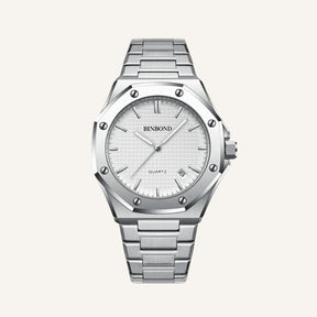 St. Martin Co Octagonal Steel Quartz Watch Black Dial — back view