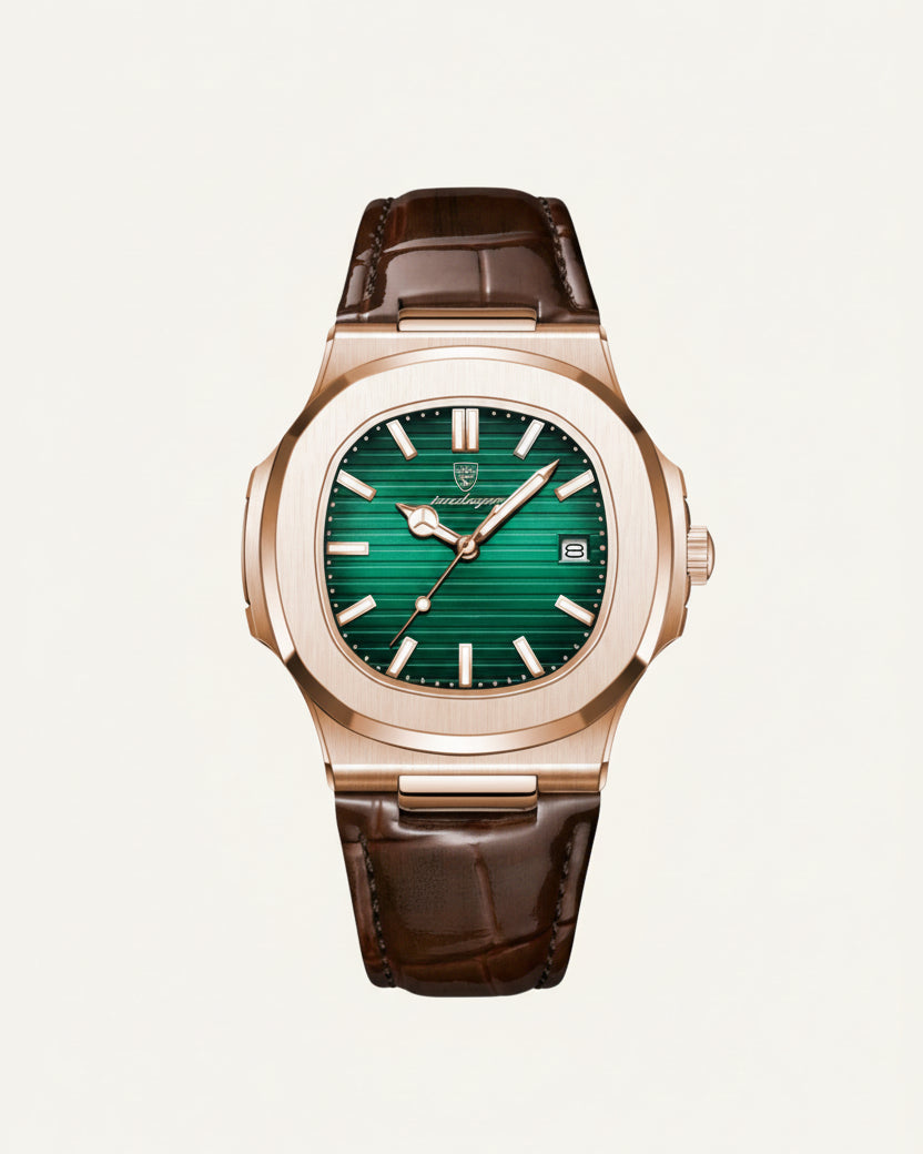 St. Martin Co Rose Gold Integrated Sport Watch Slate Dial — detail view