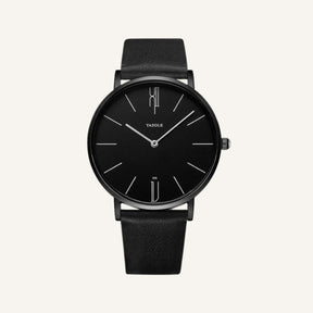 St. Martin Co Slim Dial Tan Leather Dress Watch — detail view