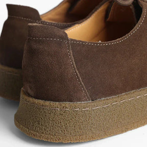 St. Martin Co Tan Suede Moccasin Crepe Sole Derby — back view