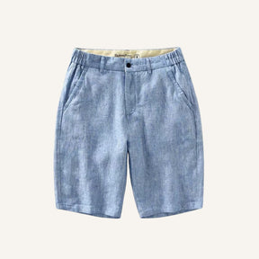 St. Martin Co Stone Linen Shorts Relaxed Chino Cut — detail view