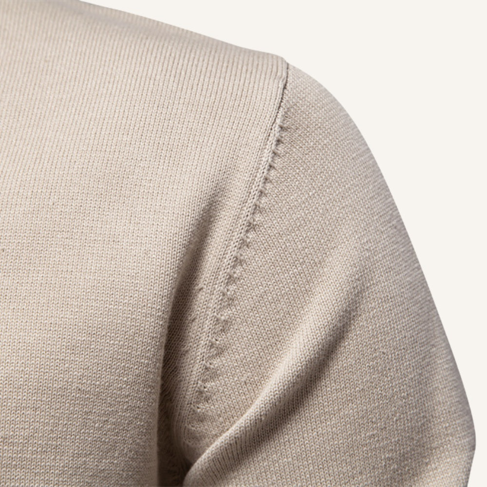 St. Martin Co Stone V-Neck Fine Knit Pullover — detail view