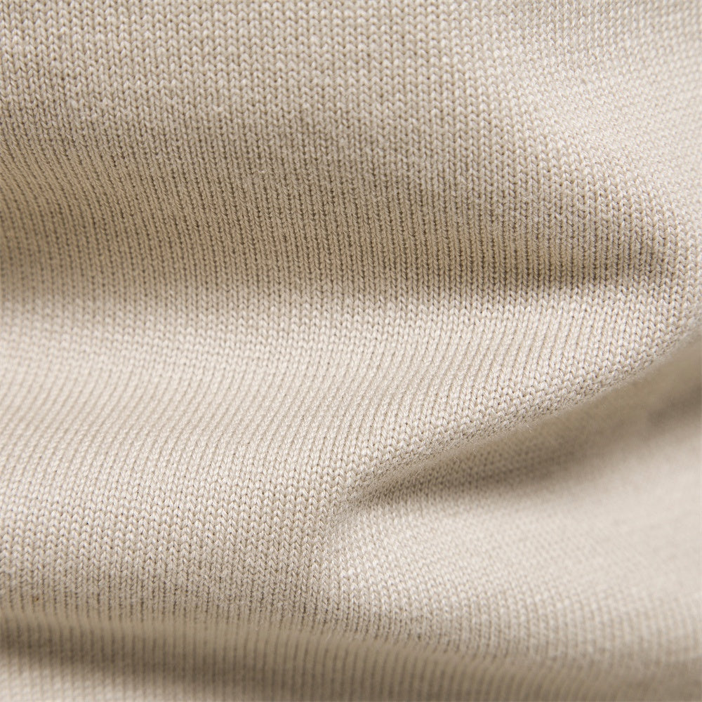 St. Martin Co Oatmeal Diamond-Knit Crew Neck Sweater — detail view