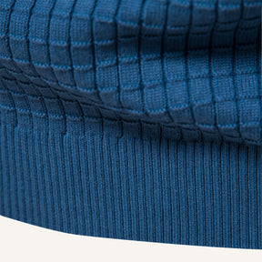 St. Martin Co Teal Waffle-Knit Raglan Crew Sweater — detail view