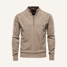 St. Martin Co Teal Full-Zip Textured Knit Cardigan — lifestyle view