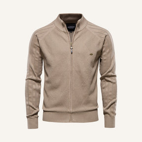 St. Martin Co Teal Full-Zip Textured Knit Cardigan — lifestyle view