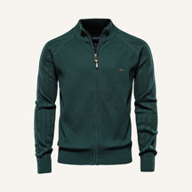 St. Martin Co Teal Full-Zip Textured Knit Cardigan — detail view